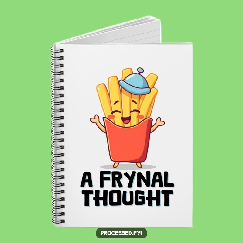 Funny Winking French Fry Notebook - Jot Down Salutes & Ideas!