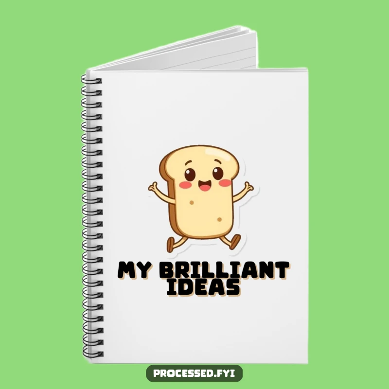 Funny Bread Roll Skipping Notebook - Joyful Carb Journal for Creative Ideas