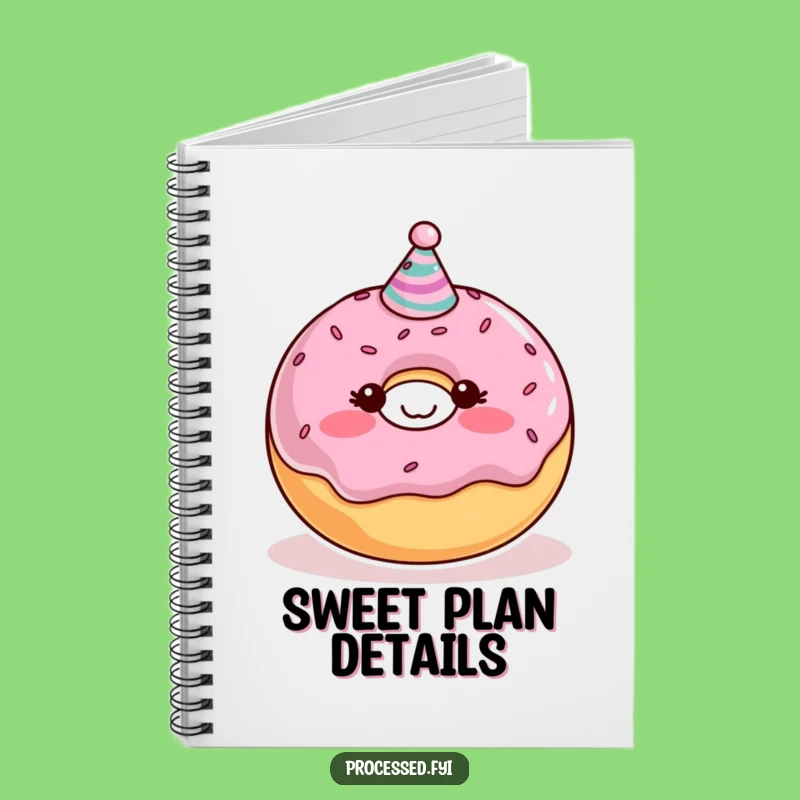 Funny Donut Notebook: Blushing Cover, Perfect for Sweet Notes!