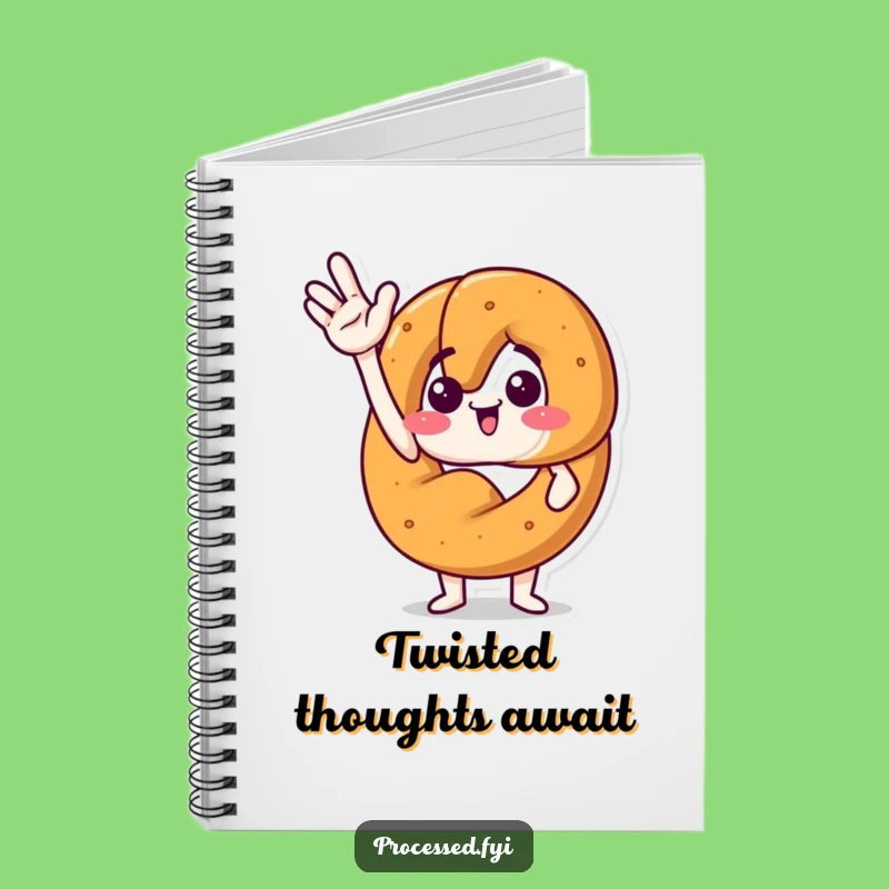Funny Excited Pretzel Notebook: Jot Down Salty Ideas