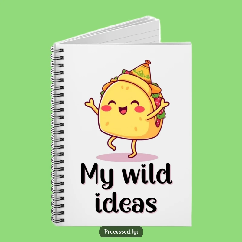 Funny Taco Jigging Notebook: Jot Down Ideas with a Dancing Taco Companion