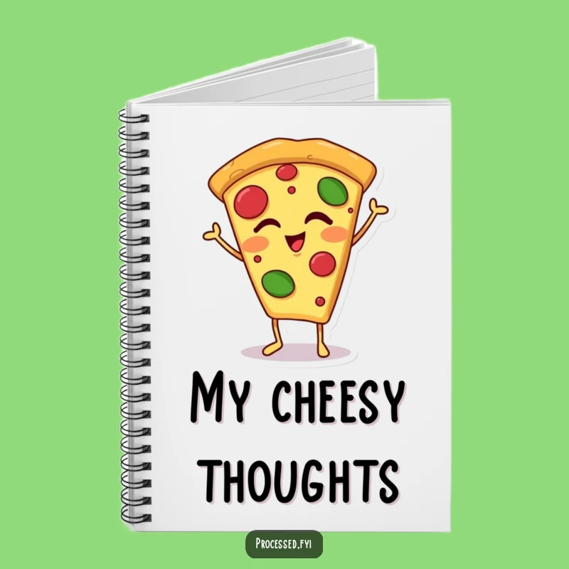 Funny Winking Pizza Slice Notebook: Jot Down Ideas with Cheesy Flair
