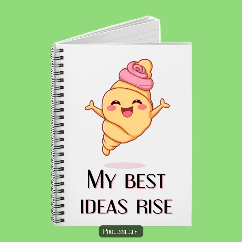 Funny Croissant Leaping Notebook: Jot Down Joyful Ideas
