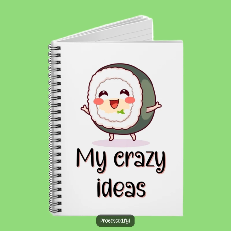 Funny Sushi Roll Bounce Notebook: Cheerful Journal for Creative Ideas