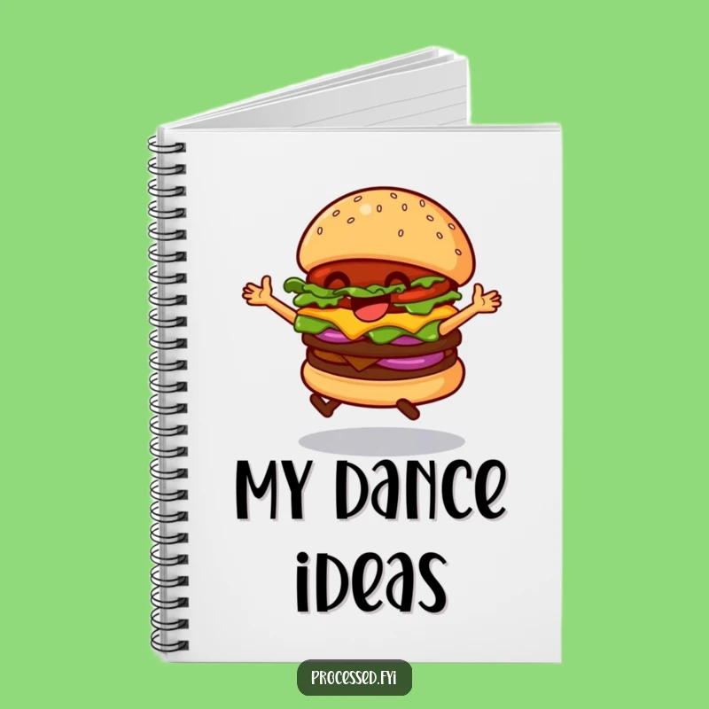 Funny Dancing Hamburger Notebook - Jot Down Your Groovy Thoughts!