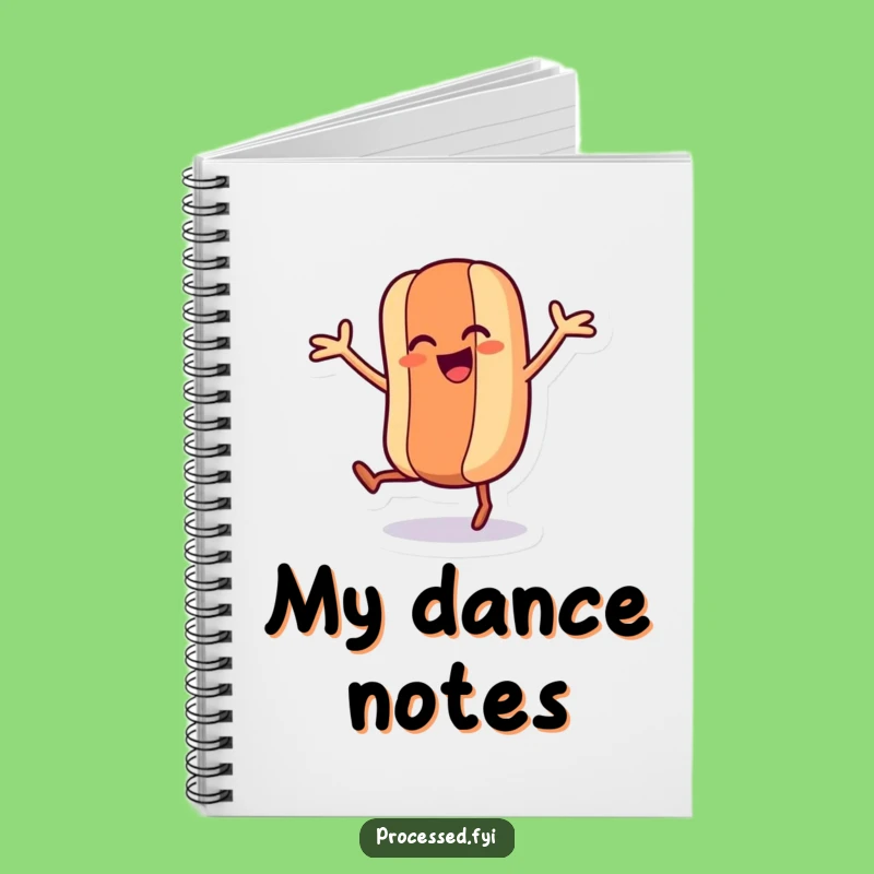 Funny Dancing Hot Dog Notebook - Jot Down Ideas with a Wacky Wiener