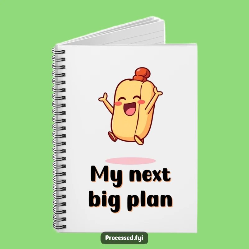 Funny Excited Hot Dog Notebook: Ideas Leap Off Page - The Perfect Funny Gift!
