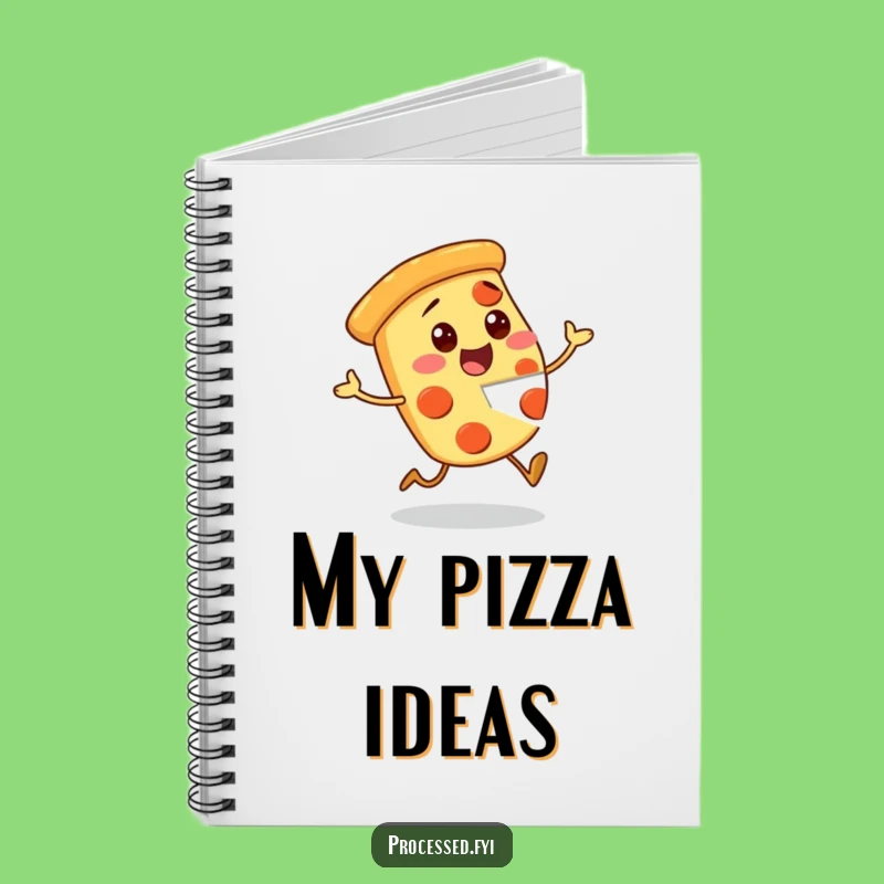Funny Pizza Notebook: Excited Slice Cover, Perfect for Pizza Notes!