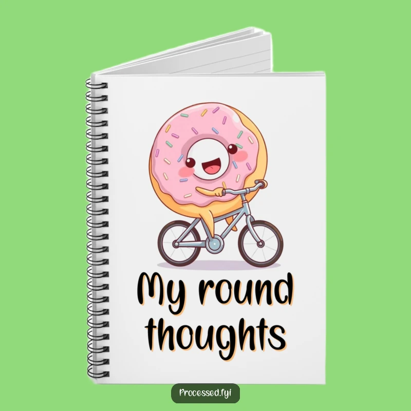 Funny Donut Bicycle Notebook: Joyful Sprinkled Rider Journal