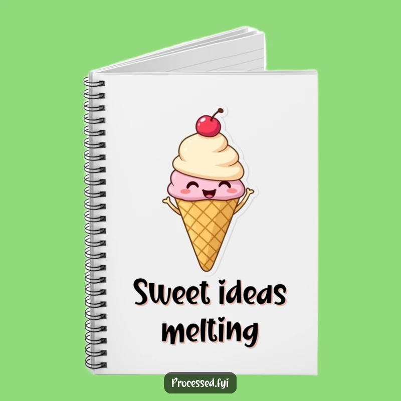Funny Ice Cream Cone Notebook: Jot Down Sweet Moves in Hilarious Style!