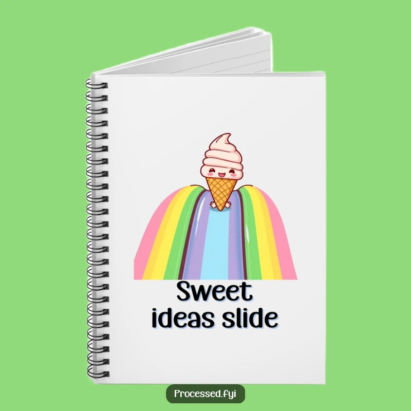 Funny Ice Cream Notebook: Jot Down Sweet Ideas and Rainbow Dreams