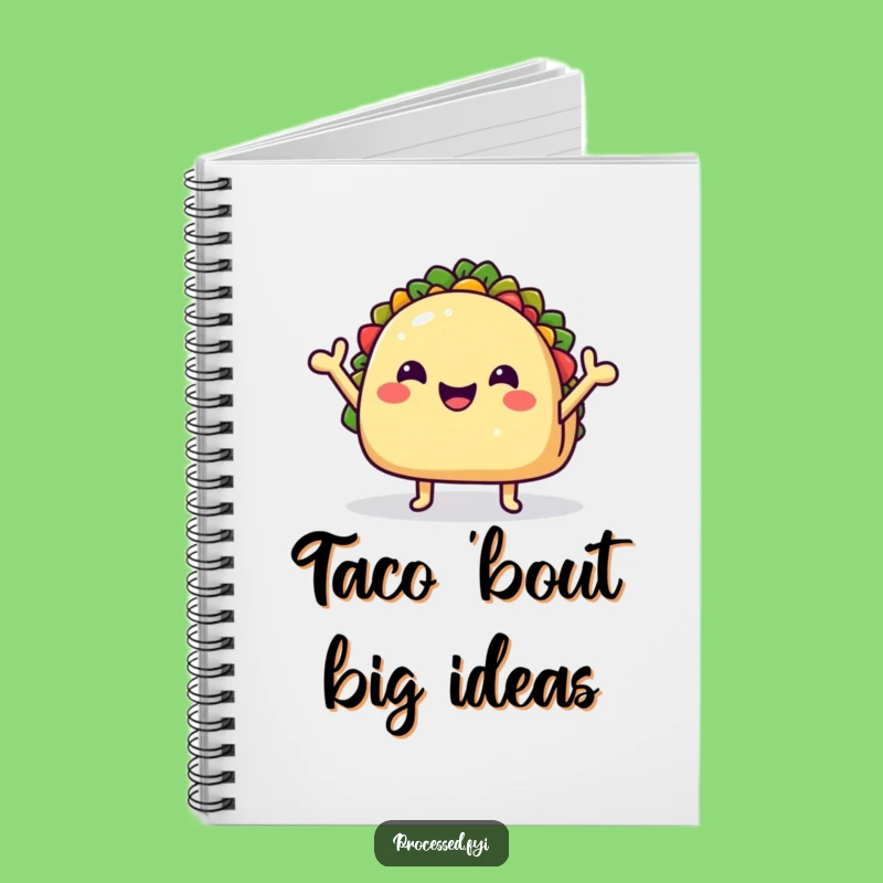 Funny Taco Notebook: Cheerful Waving Character Journal, Hilarious Gift for Writers
