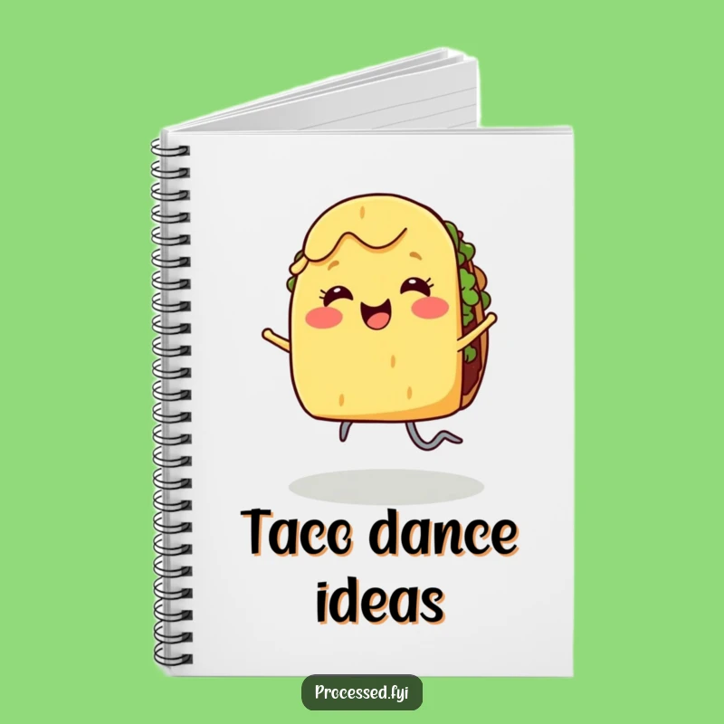 Funny Dancing Taco Notebook - Smiling Legs Joyful Food Journal Gift