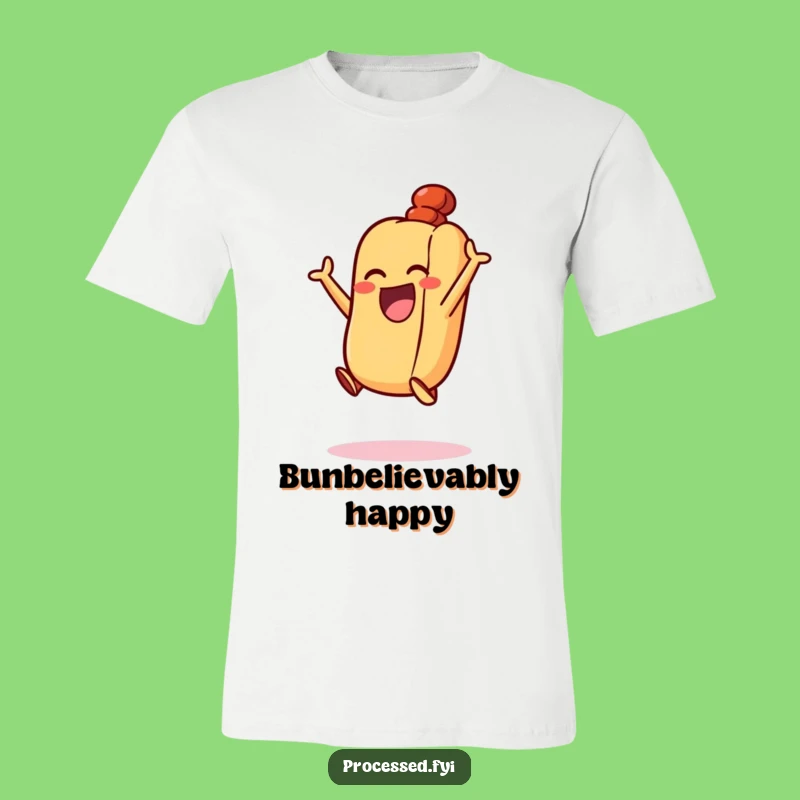 Funny Excited Hot Dog T-Shirt: Leap of Flavor - A Hilarious & Funny Gift!