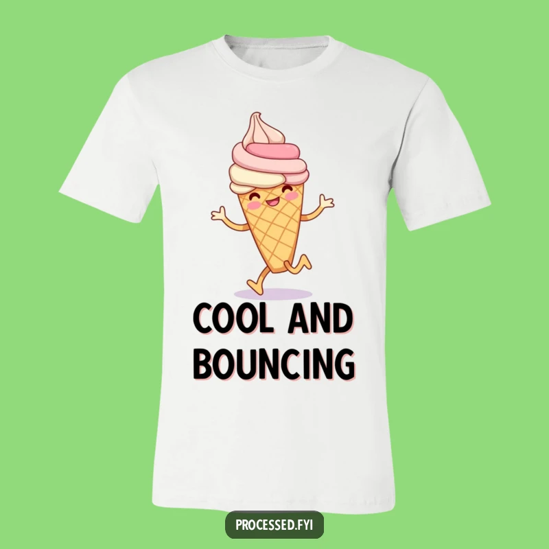 Funny Ice Cream Hop T-Shirt: Smiling Cone Playful Tee, Fun Gift