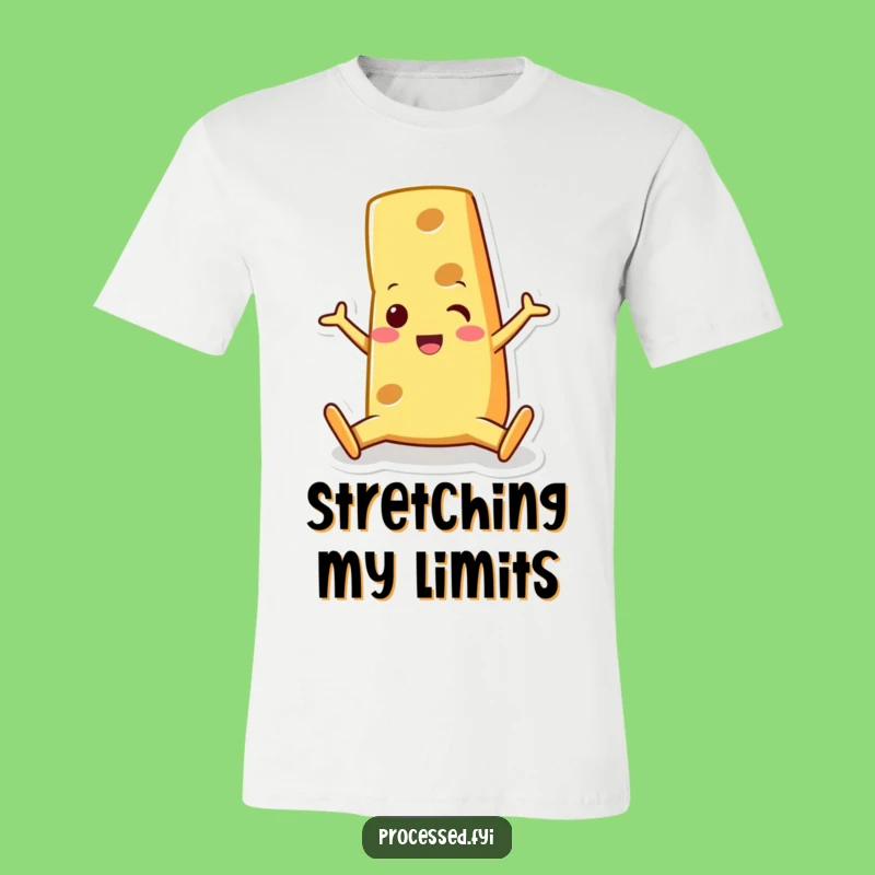 Funny Cheese Wedge T-Shirt: Flexible Friend Doing a Split, Perfect Cheesy Tee!