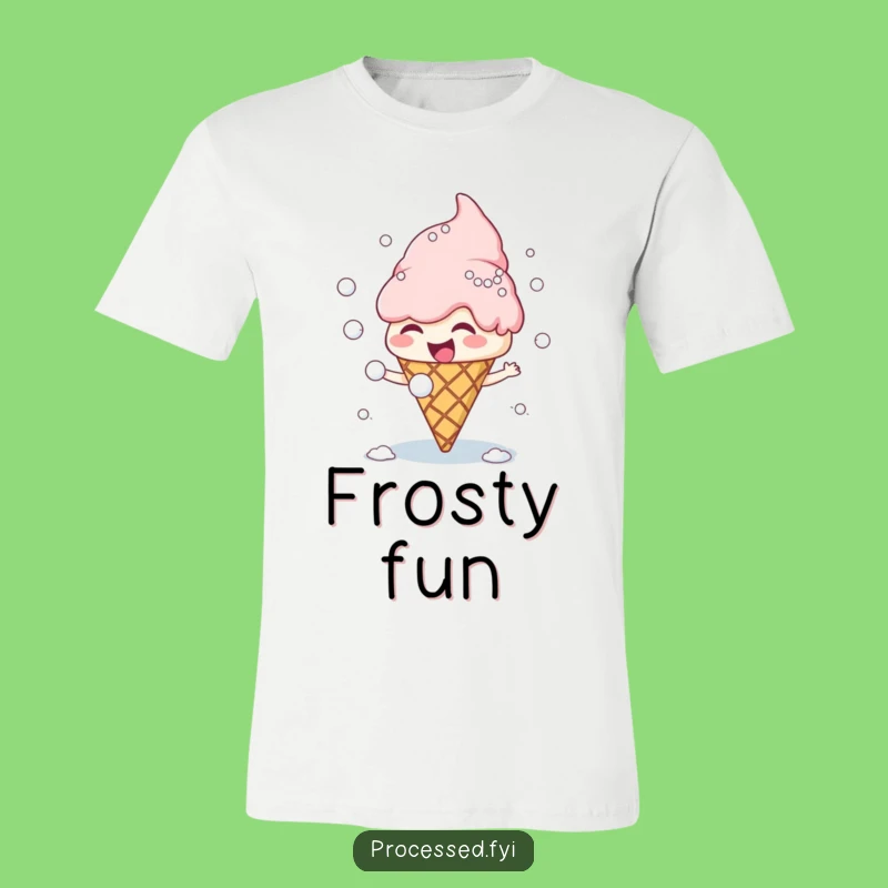 Funny Ice Cream Snowball Fight T-Shirt, Hilarious Giggling Cone Tee Gift