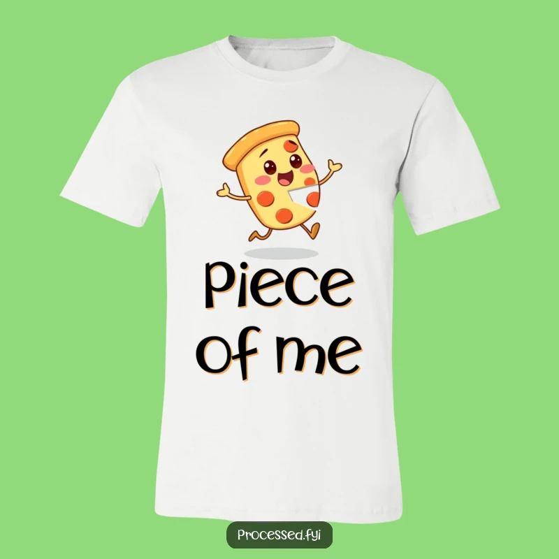 Funny Pizza T-Shirt: Excited Slice Character Tee, Awesome Funny Gift!
