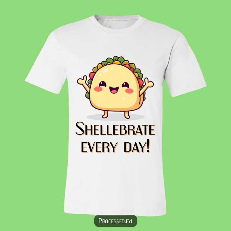 Funny Taco Shirt: Enthusiastic Waving Mexican Food Character Tee, Hilarious Gift Idea