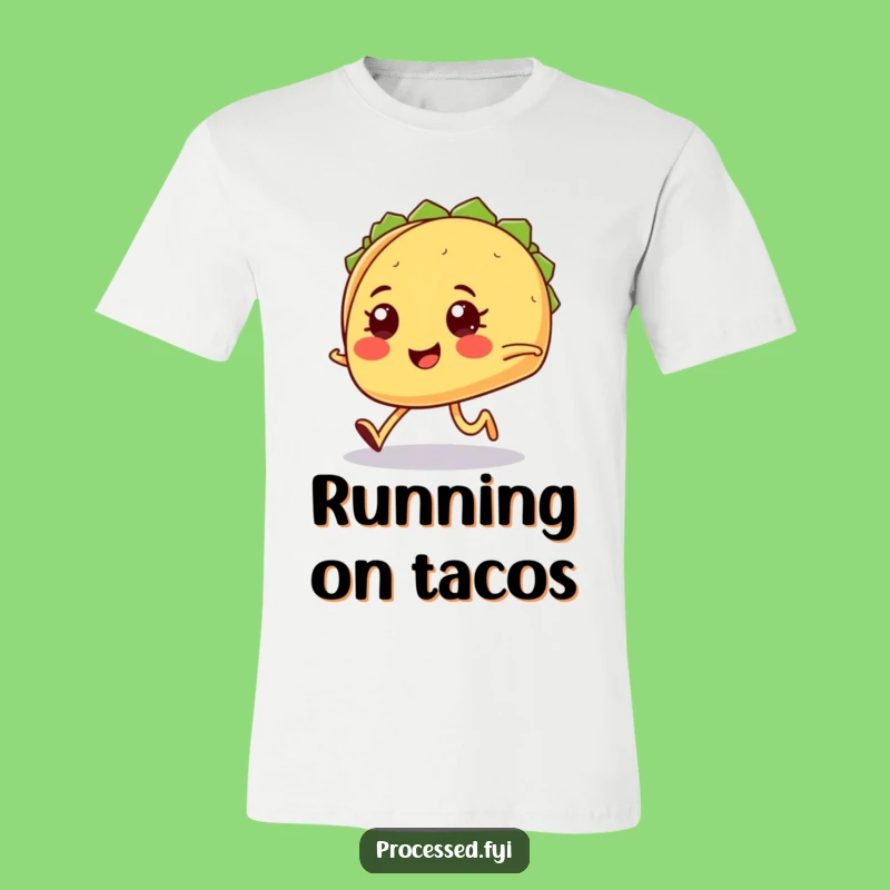 Funny Taco Jogging T-Shirt: Hilarious Fitness Tee for Determined Foodies