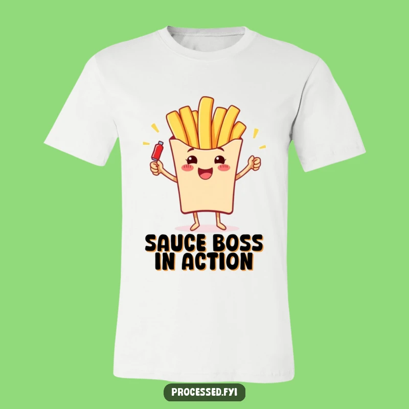 Funny French Fry Juggling Tee: Wearable Ketchup Comedy