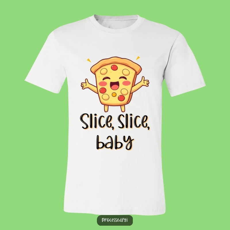 Funny Pizza Slice Giggle T-Shirt: Cheerful Foodie Tee for Gifting