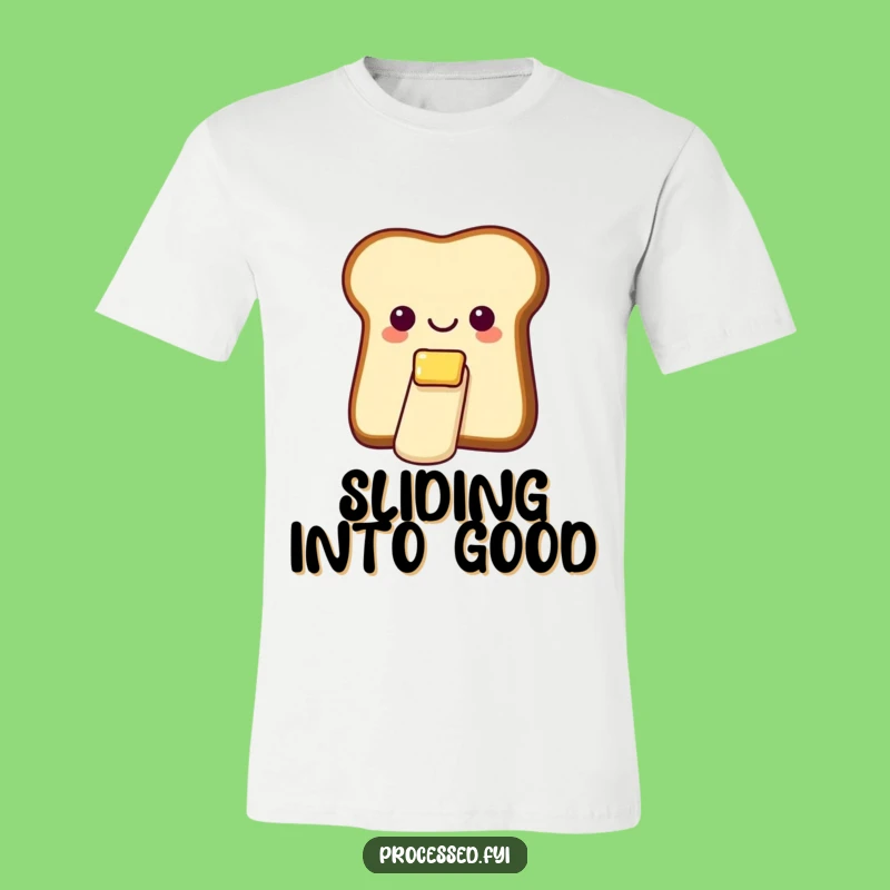 Funny Bread Butter Slide T-Shirt: Glide Through Your Day Hilariously!