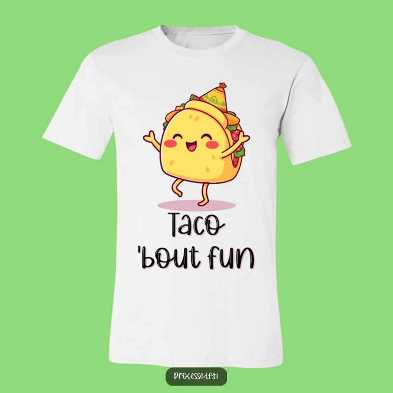 Funny Taco Jigging Shirt: Wearable Fiesta Fun with a Smiling Taco and Sombrero