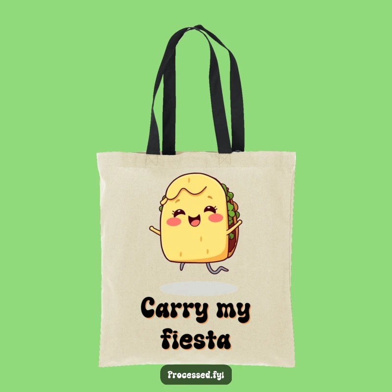 Funny Dancing Taco Tote Bag - Smiling Legs Joyful Food Shopping Gift