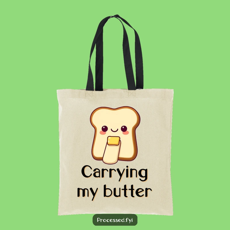 Funny Bread Butter Slide Tote Bag: Carry Your Fun in Hilarious Style!