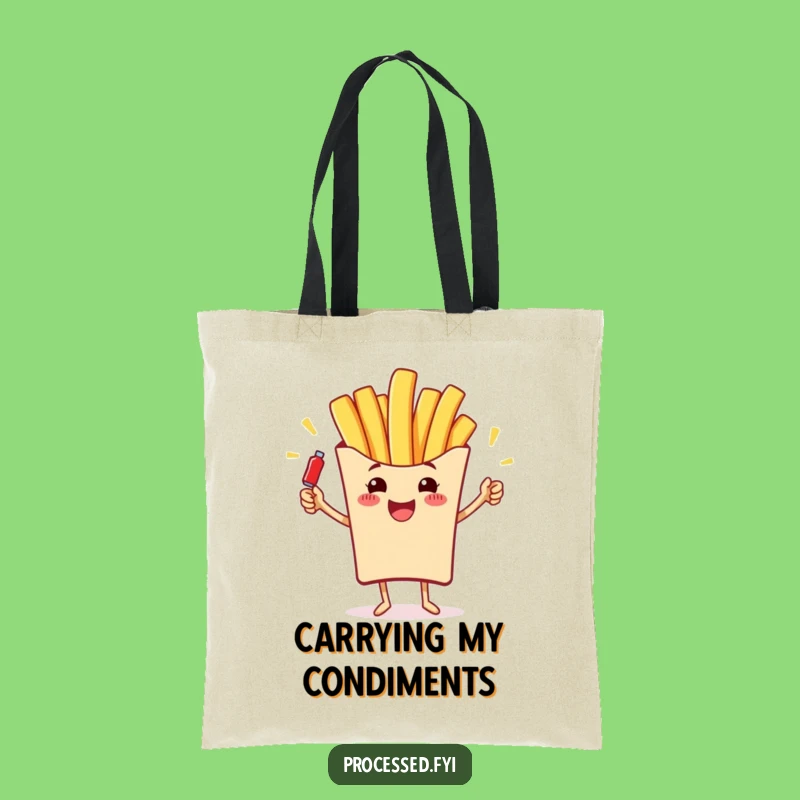 Funny French Fry Juggling Tote Bag: Carry Your Snack Style