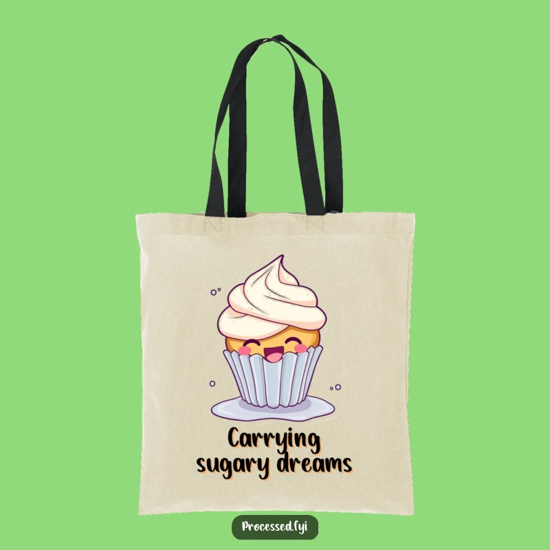 Funny Giggle Cupcake Tote Bag: Sweet Style - A Practical & Funny Gift!