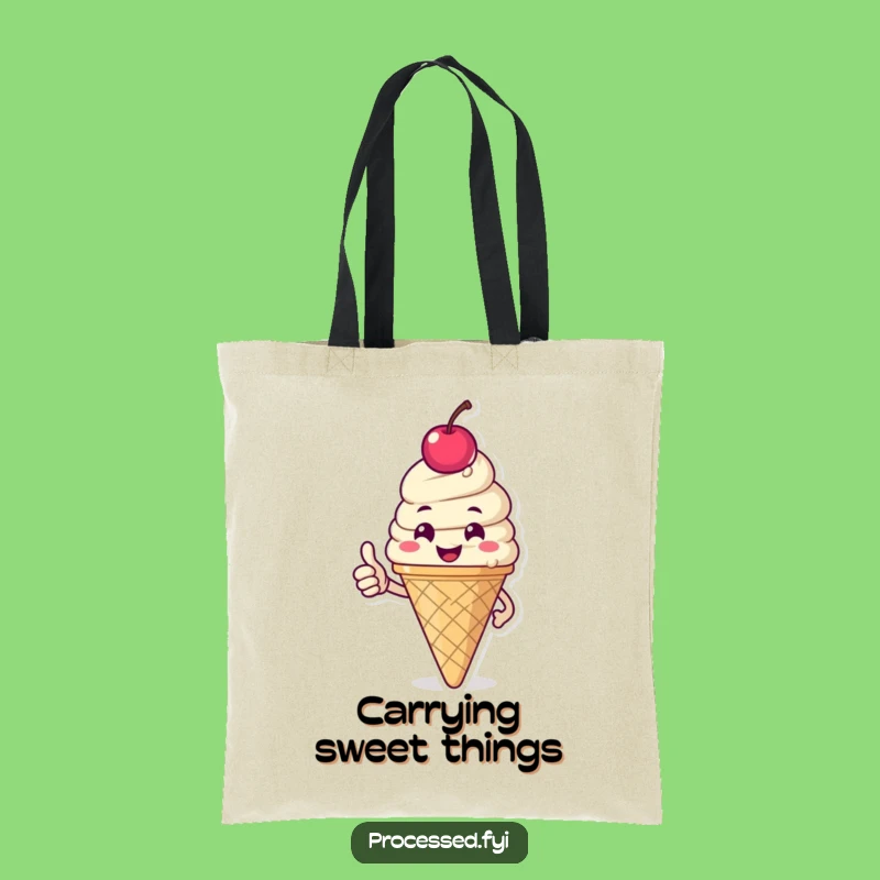 Funny Ice Cream Cone Tote Bag: Happy Accessory Gift