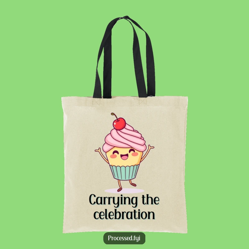 Funny Cupcake Jig Tote Bag: Carry Your Sweet Celebrations