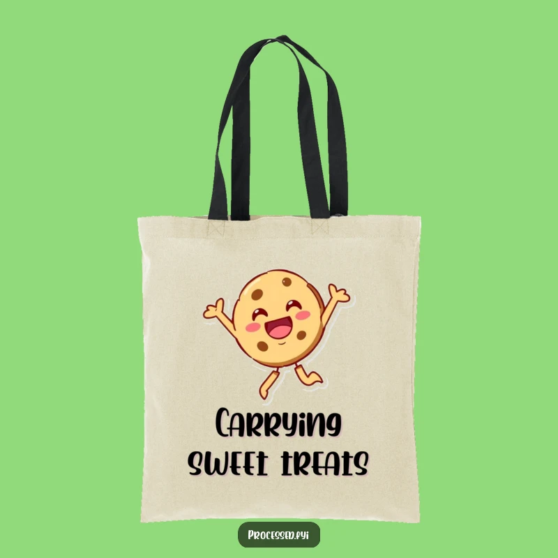 Funny Cookie Character Tote Bag: Carry Your Sweetness and Smiles Anywhere