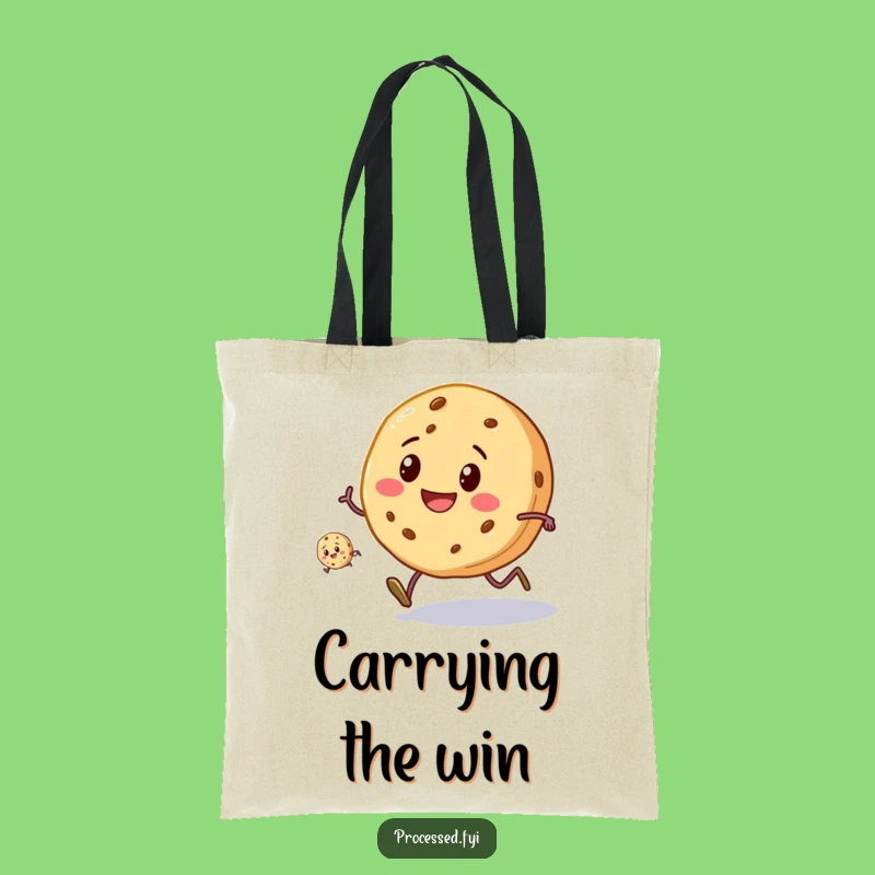 Funny Cookie Race Tote Bag: Carry Your Speed and Snacks Fun