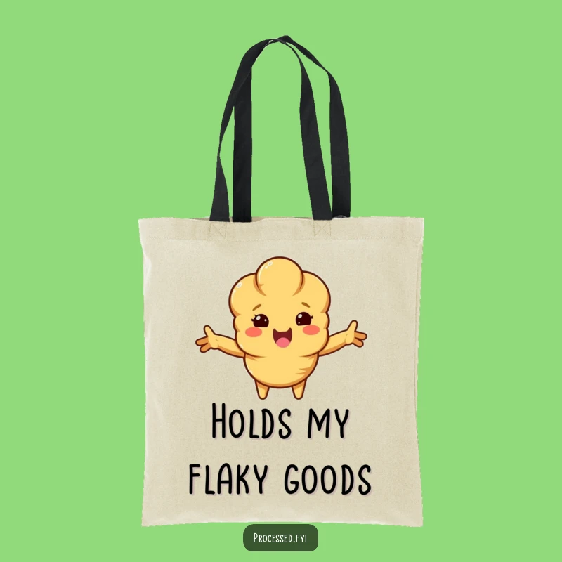 Funny Croissant Embrace Tote Bag: Carry Your Day with Cartoon Cheer