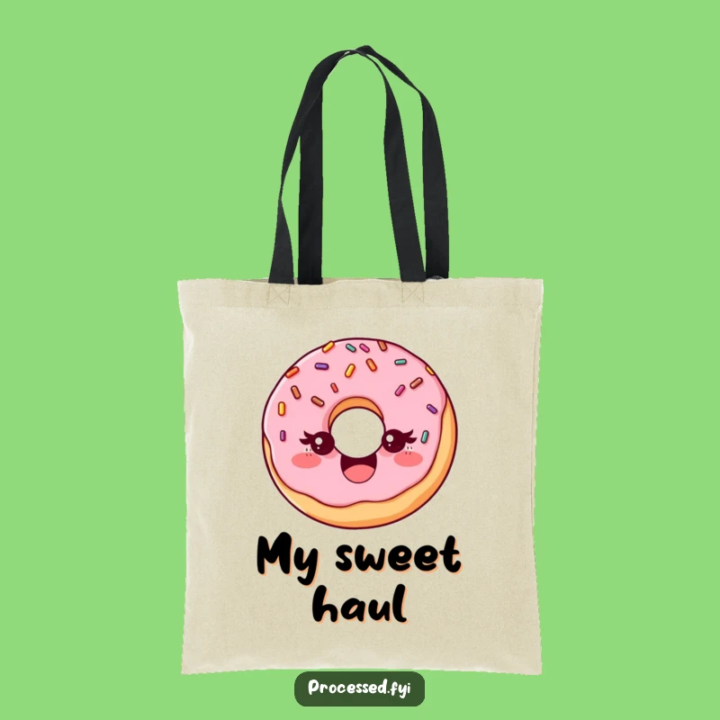 Funny Donut Wink Tote Bag: Delightful Accessory for Treat Fans