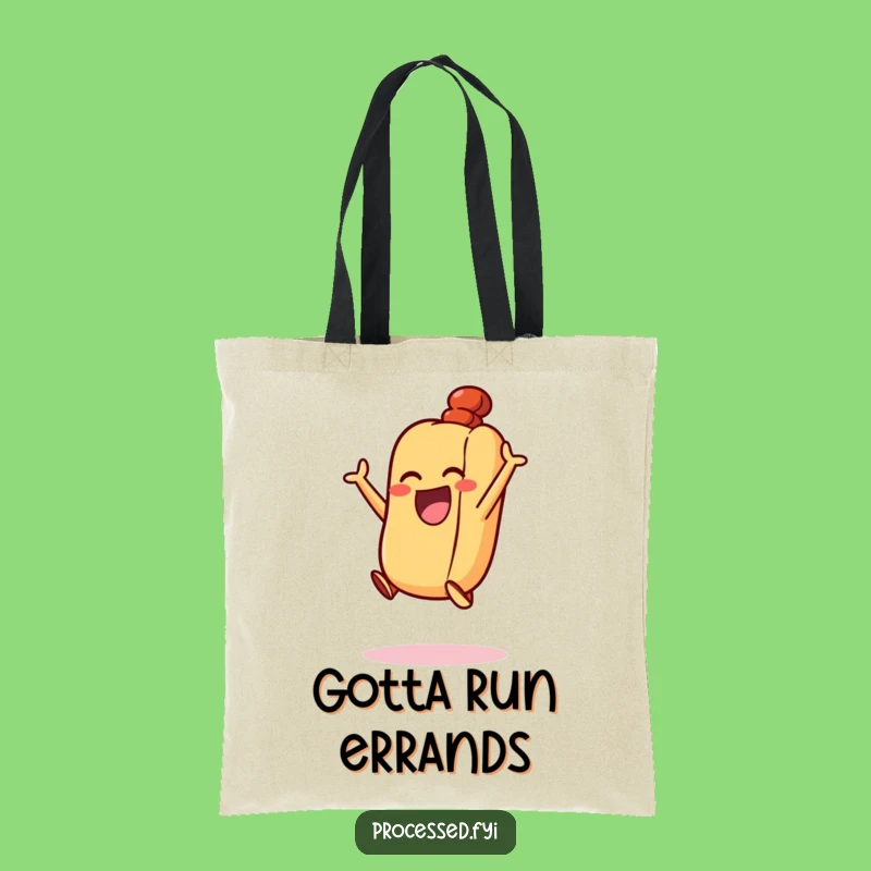 Funny Excited Hot Dog Tote Bag: Snack & Go Style - A Practical & Funny Gift!
