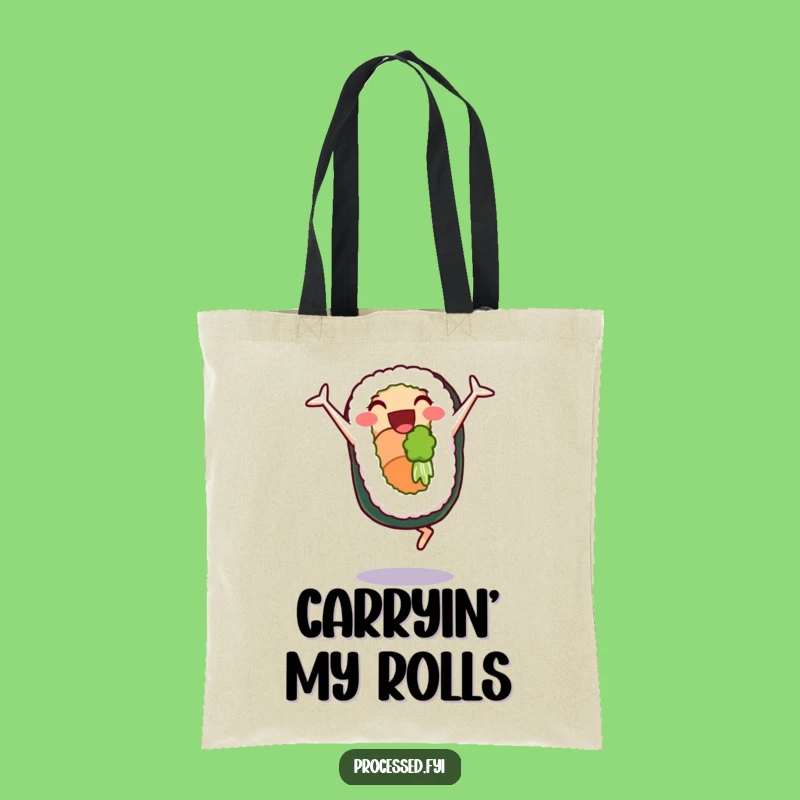 Funny Sushi Cartwheel Tote Bag: Hilarious & Practical Gift