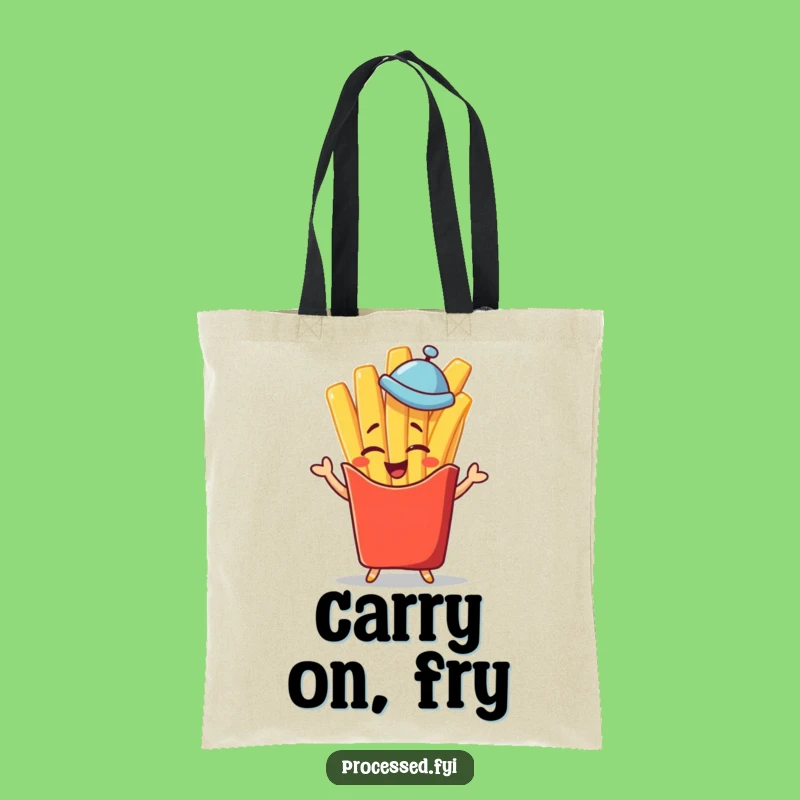 Funny Winking French Fry Tote Bag - Carry Your Sass Everywhere!