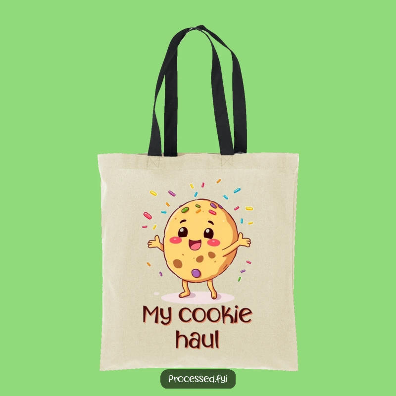 Funny Cookie Juggling Tote Bag - Happy Sprinkles Companion for Sweet Errands