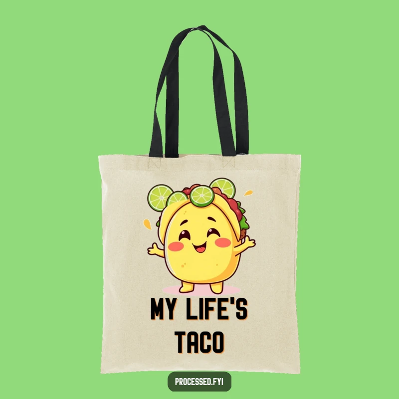 Funny Taco Tote Bag: Juggling Lime Character, Stylish & Hilarious Gift!